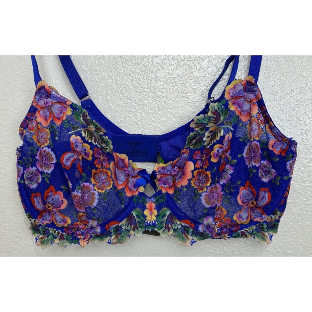 Savage X Fenty Underwire Lace Bra Whimsy Floral Festival Forest Fairy Bodycon